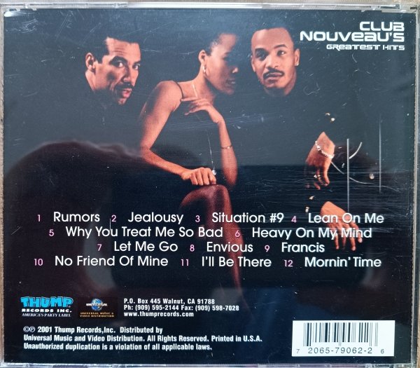 Club Nouveau Greatest Hits CD