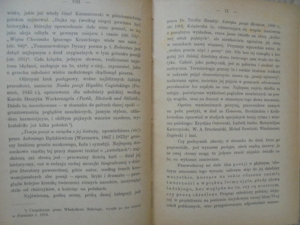 Antoni Gustaw Bem • Teorja poezji polskiej z przykładami w zarysie popularnym analityczno-dziejowym [1899]