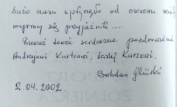 Bohdan Gliński • Niezwykły raport żołnierza kresowego [dedykacja autorska]