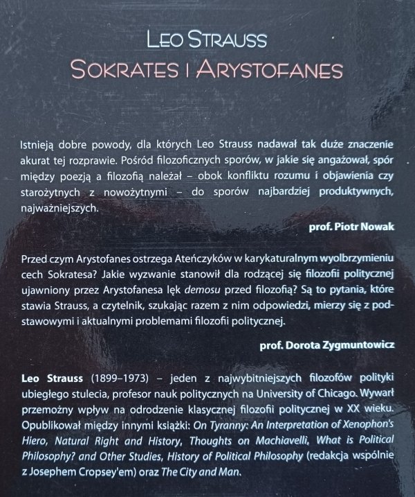 Leo Strauss Sokrates i Arystofanes