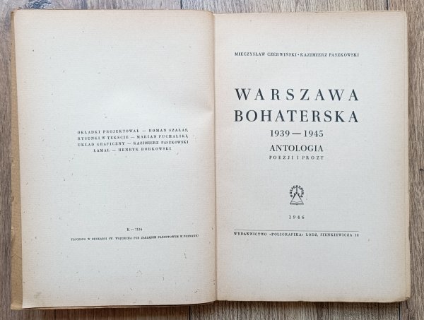 Warszawa Bohaterska 1939-1945: antologia poezji i prozy