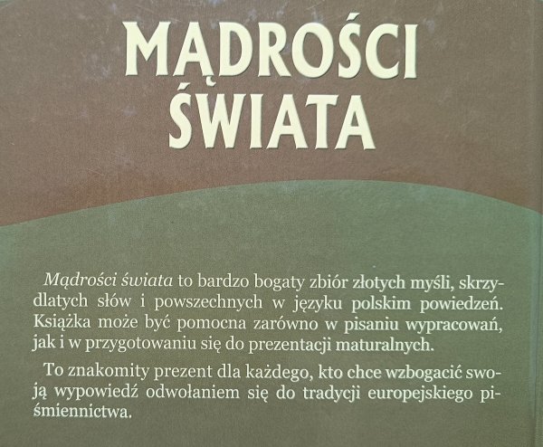 Mądrości świata: wielka księga przysłów i aforyzmów