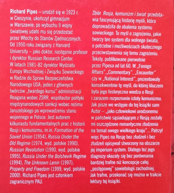 Richard Pipes Rosja, komunizm i świat: wybór esejów