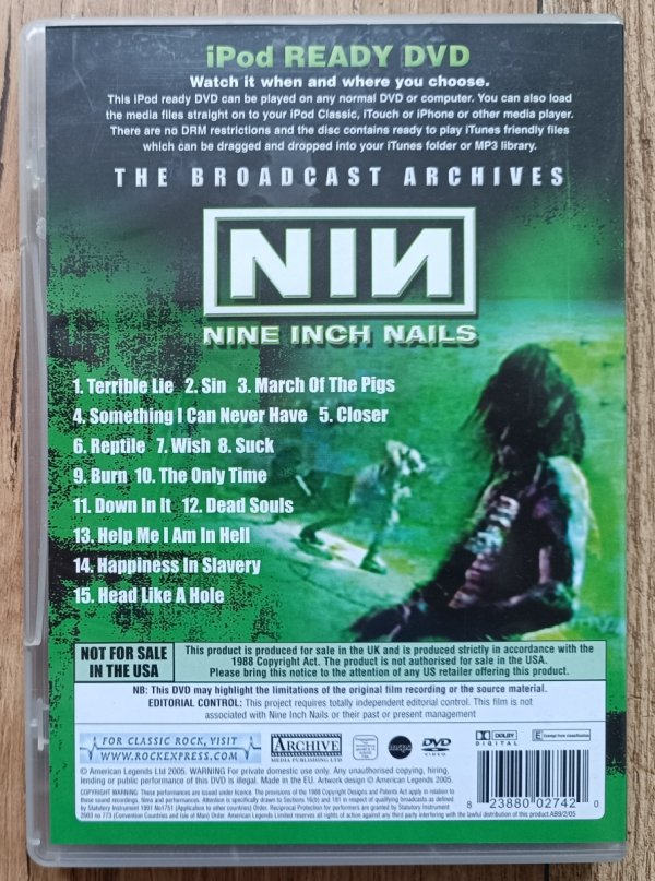 Nine Inch Nails The Broadcast Archives DVD