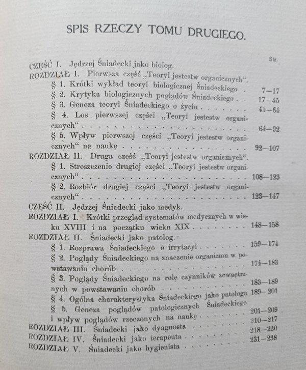 Adam Wrzosek Jędrzej Śniadecki. Życiorys i rozbiór pism tom 2 / 1910