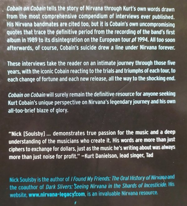 Cobain on Cobain. Interviews and Encounters