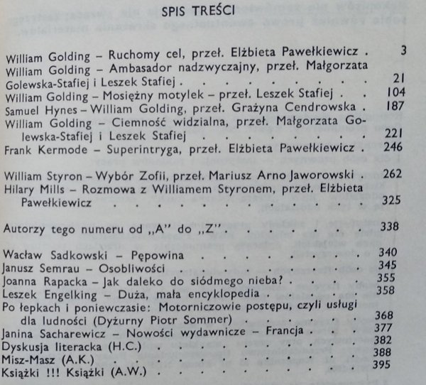 Literatura na świecie 11/1984 • William Golding