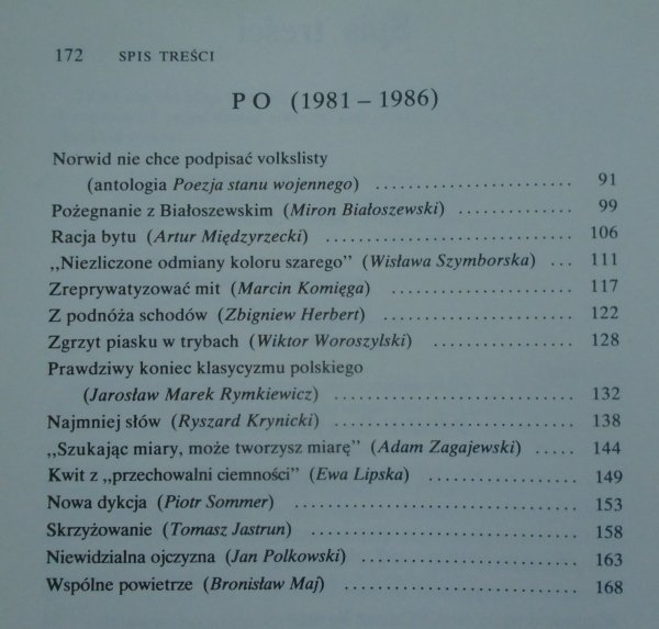 Stanisław Barańczak • Przed i po. Szkice o poezji krajowej przełomu lat siedemdziesiątych i osiemdziesiątych