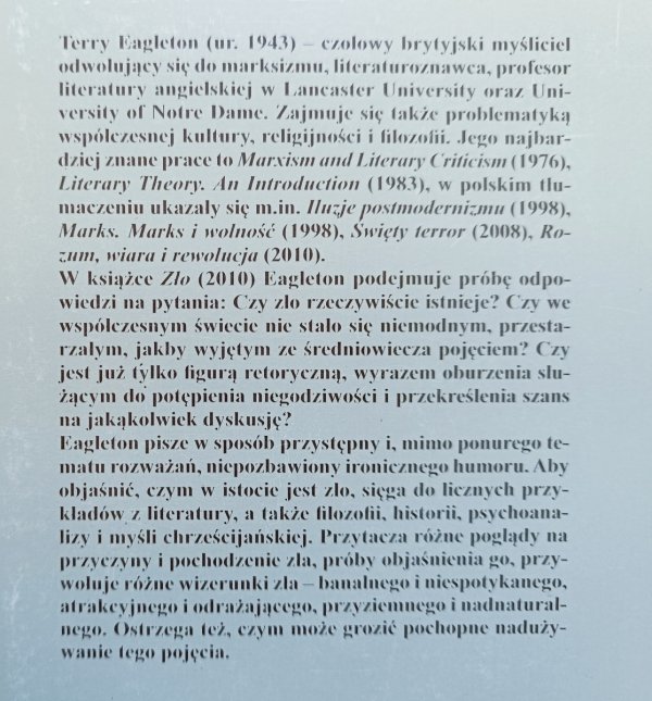 Terry Eagleton Zło