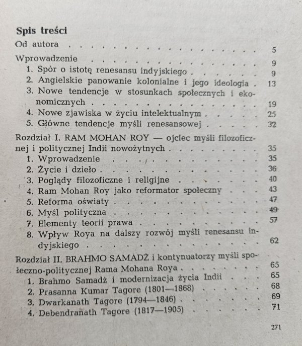 Myśl społeczna i polityczna renesansu indyjskiego od Rama Mohana Roya do Rabindranatha Tagora