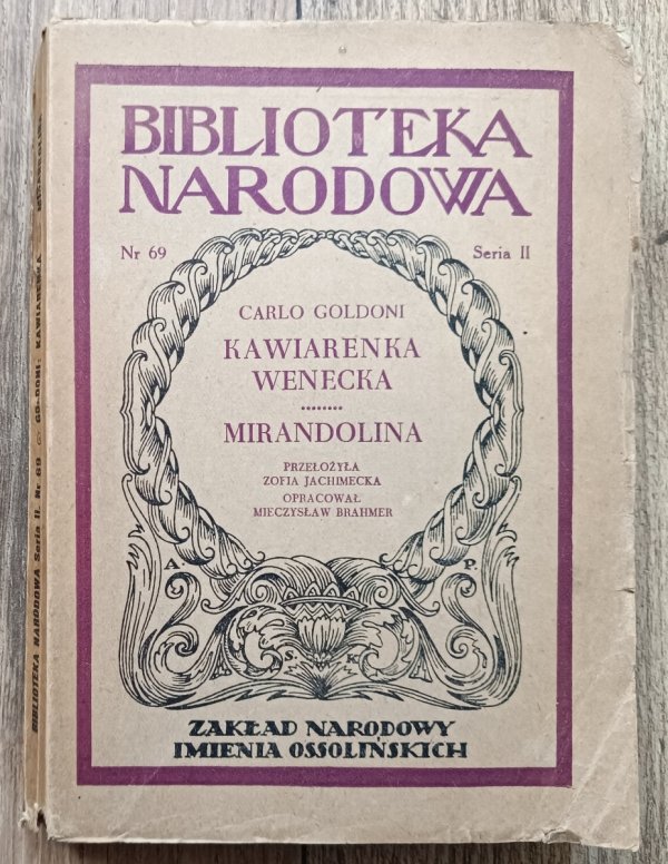 Carlo Goldoni Kawiarenka wenecka. Mirandolina