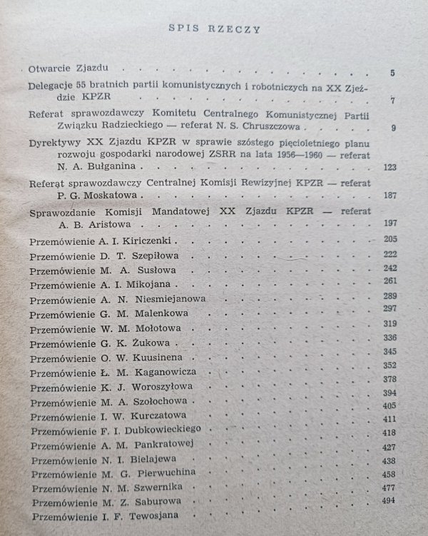 Materiały XX Zjazdu Komunistycznej Partii Związku Radzieckiego