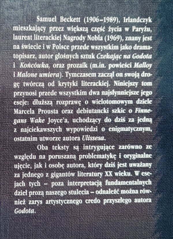 Samuel Beckett Wierność przegranej