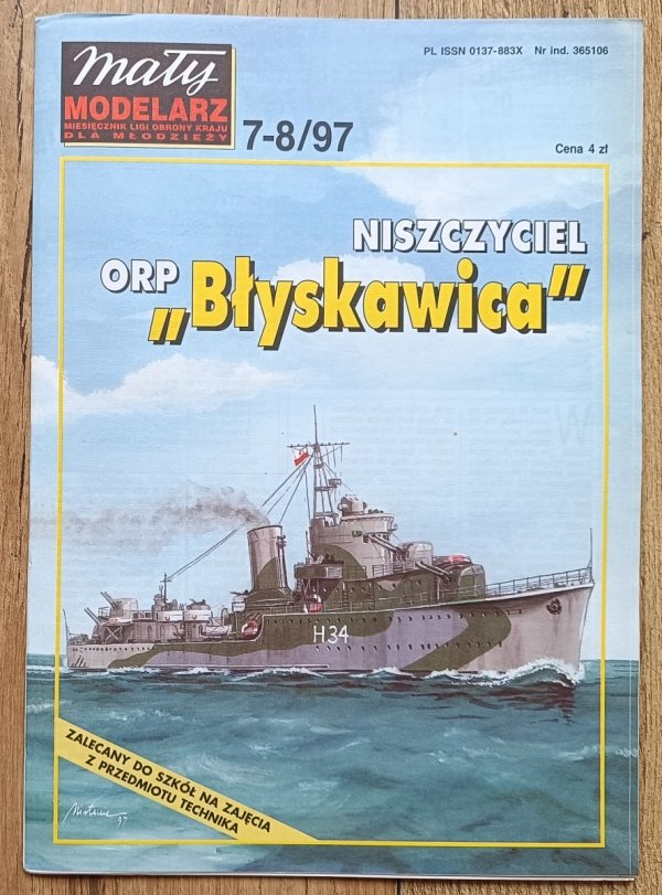 Mały Modelarz 7-8/1997 / Niszczyciel ORP 'Błyskawica'