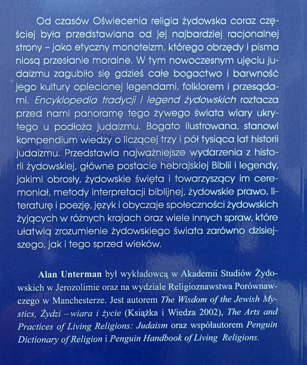 Alan Unterman Encyklopedia tradycji i legend żydowskich