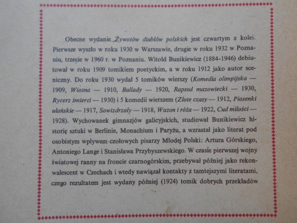 Witold Bunikiewicz • Żywoty diabłów polskich