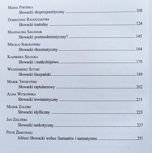red. Marek Troszyński Słowacki współczesny