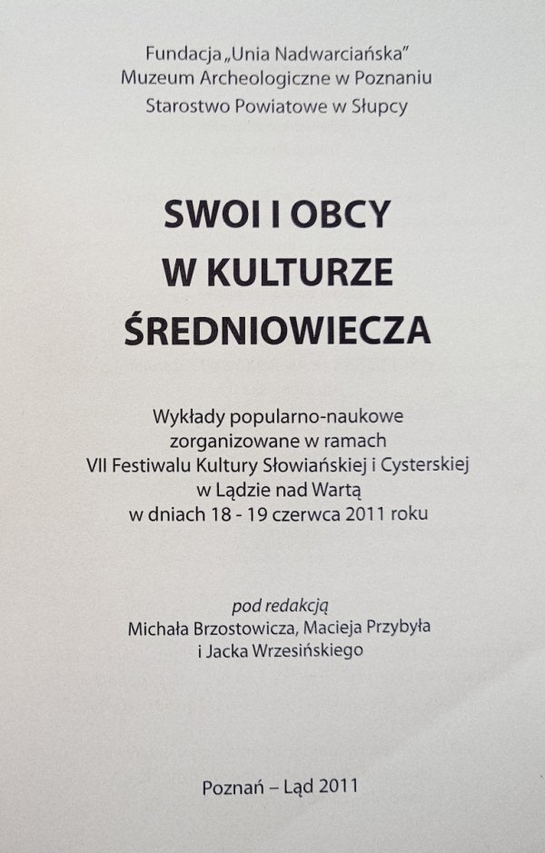 Swoi i obcy w kulturze średniowiecza