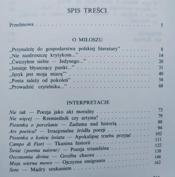 Bożena Chrząstowska Poezje Czesława Miłosza