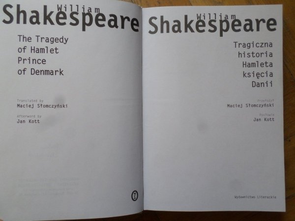 William Shakespeare • Tragiczna historia Hamleta księcia Danii [dwujęzyczne]