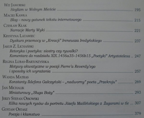 Od poetyki do hermeneutyki literaturoznawczej • Prace ofiarowane prof. Adamowi Kulawikowi w 70. rocznicę urodzin