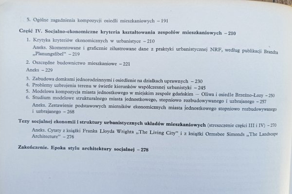 Władysław Czerny Architektura zespołów osiedleńczych