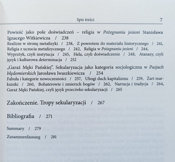 Ryszard Knapek Tropy sekularyzacji w prozie dwudziestolecia międzywojennego