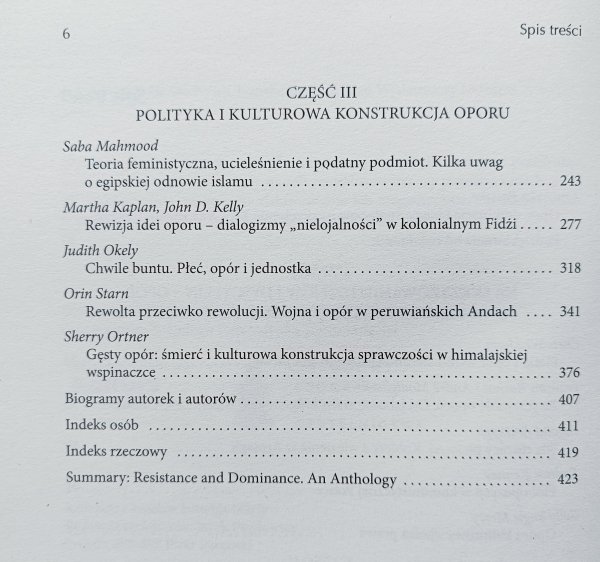 Opór i dominacja. Antologia tekstów