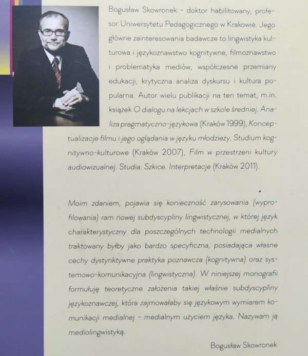 Bogusław Skowronek Mediolingwistyka. Wprowadzenie