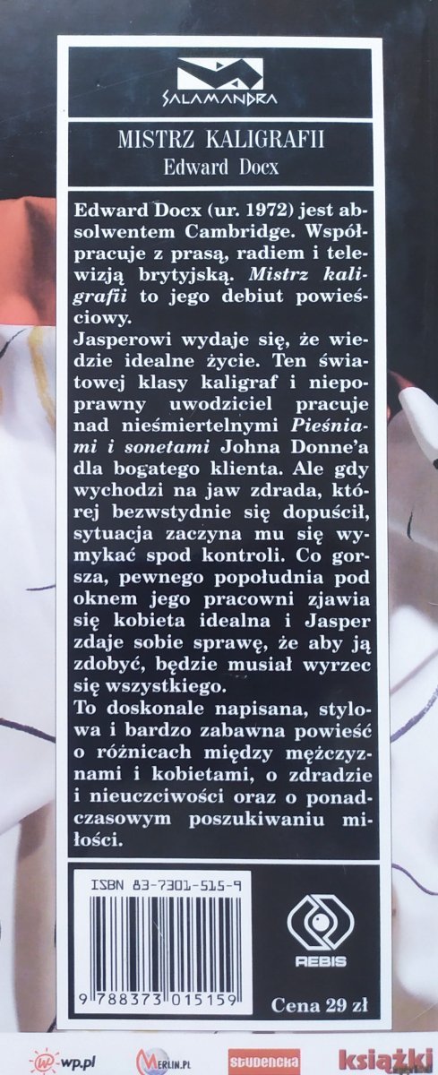 Edward Docx Mistrz kaligrafii
