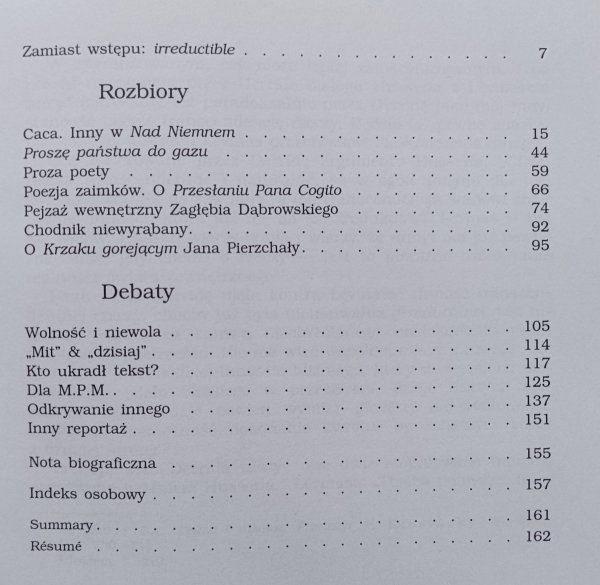 Krzysztof Kłosiński W stronę inności. Rozbiory i debaty