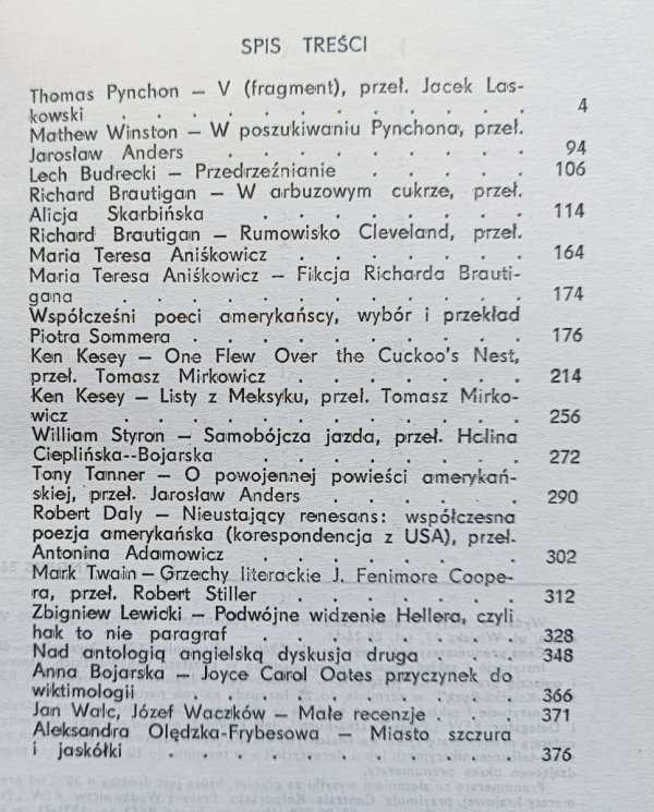 Literatura na Świecie 6 (62) 1976 / Thomas Pynchon
