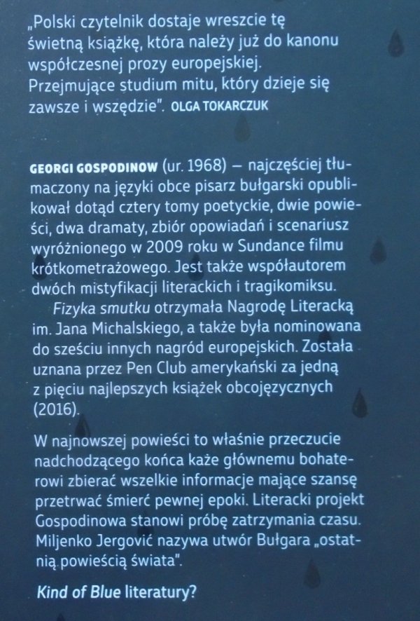 Georgi Gospodinow • Fizyka smutku