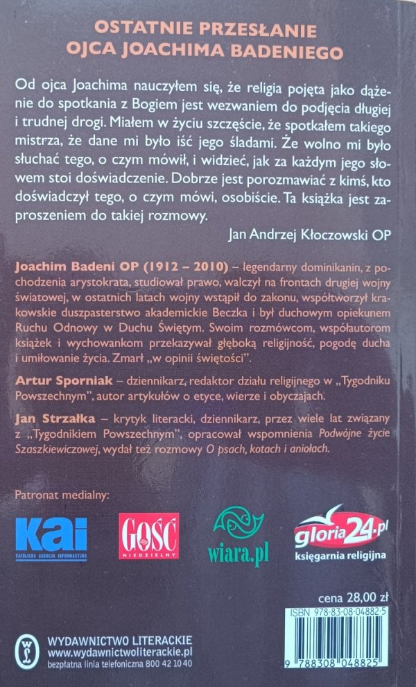 Joachim Badeni Stąd do nieba. Ostatnie przesłanie