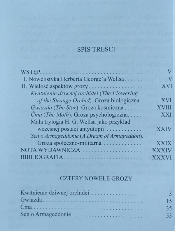 Wells Herbert George • Cztery nowele grozy