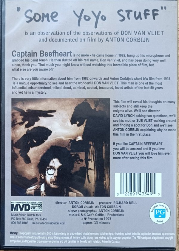 Anton Corbijn Don Van Vliet: Some YoYo Stuff DVD