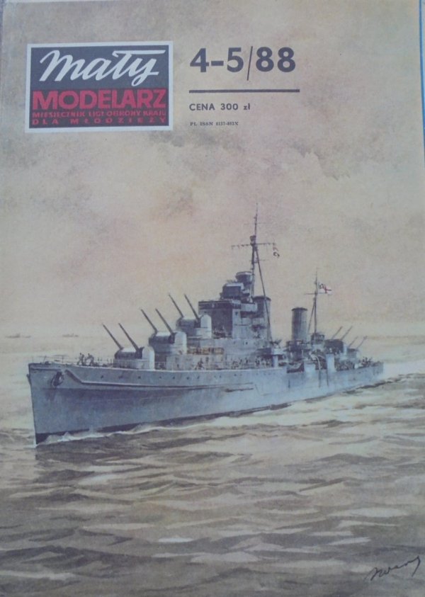 Mały Modelarz 4-5/1988 • Brytyjski krążownik przeciwlotniczy HMS 'DIDO'