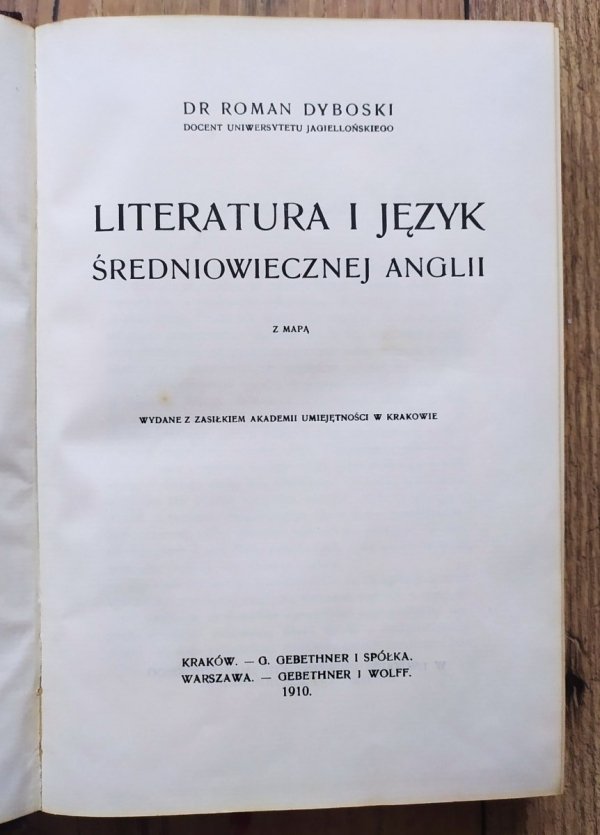 Roman Dybowski Literatura i język średniowiecznej Anglii