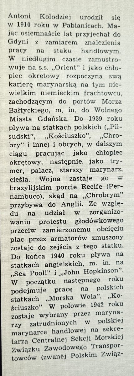 Antoni Kołodziej Ich trzydziestu sześciu. Opowieści marynarza