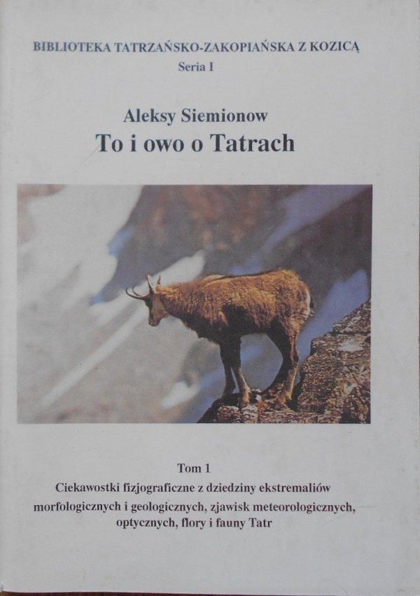 Aleksy Siemionow • To i owo o Tatrach tom 1