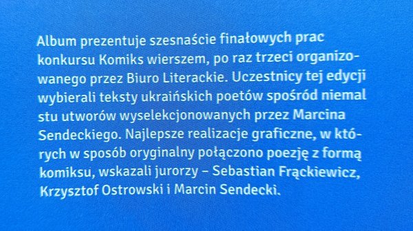 Komiks wierszem po ukraińsku / antologia komiksu