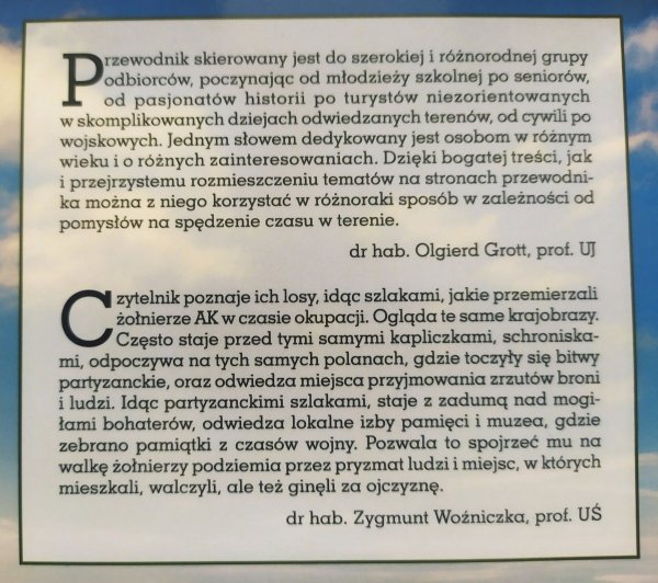 Śladami Armii Krajowej w Małopolsce. Przewodnik historyczno-krajoznawczy tom 1.