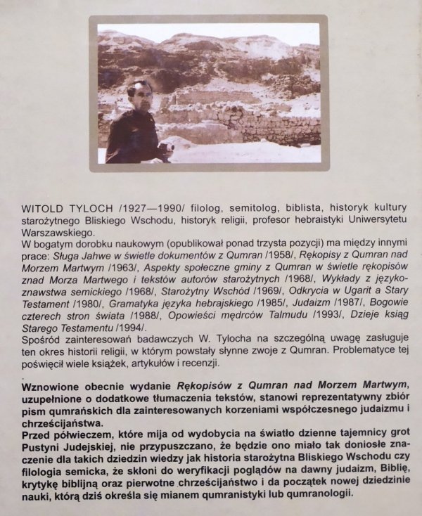 Witold Tyloch • Rękopisy z Qumran nad Morzem Martwym