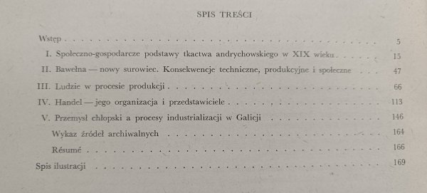 Chłopskie tkactwo bawełniane w ośrodku andrychowskim w XIX wieku