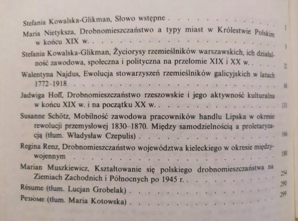 Drobnomieszczaństwo XIX i XX wieku. Studia