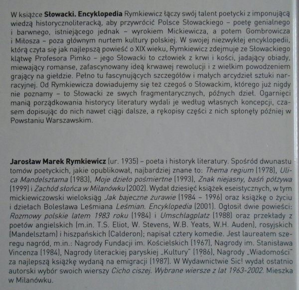 Jarosław Marek Rymkiewicz • Słowacki. Encyklopedia