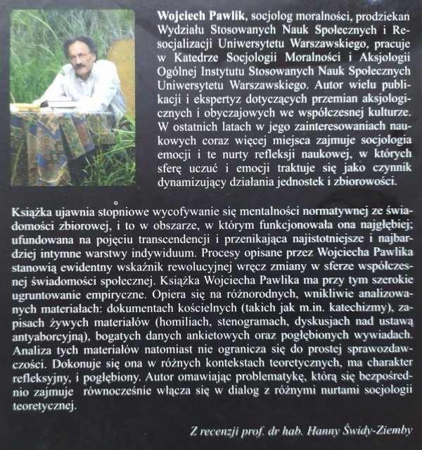 Wojciech Pawlik Grzech. Studium z socjologii moralności