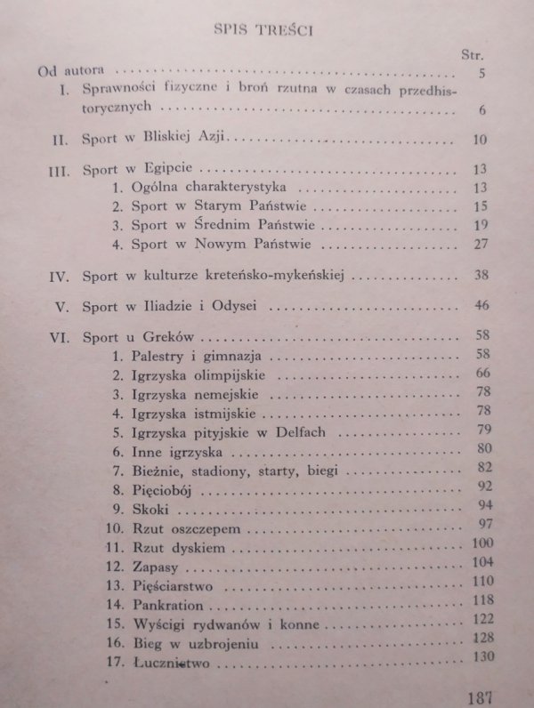 Rajmund Gostkowski Sport w starożytności