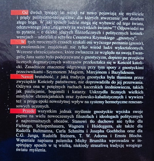 Micha Brumlik Gnostycy. Marzenie o samozbawieniu człowieka