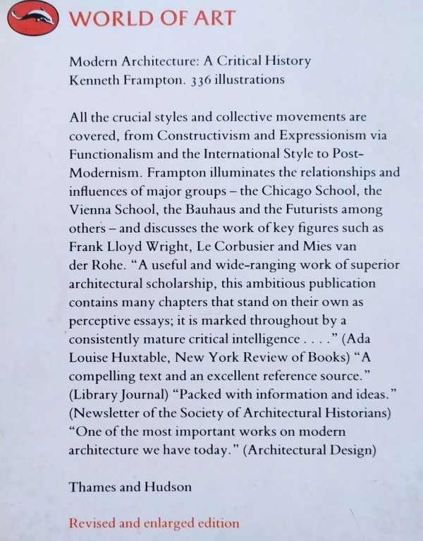 Kenneth Frampton Modern Architecture. A Critical History